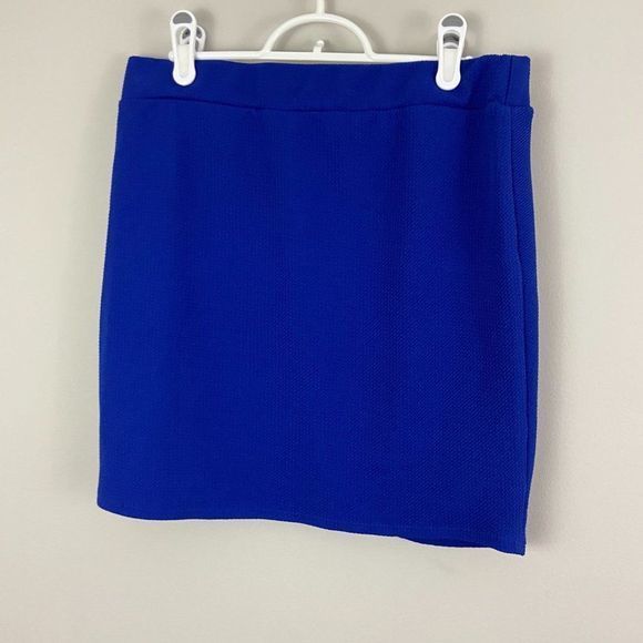 🌿4/$35🌿 SUZY SHIER Electric‎ Blue Mini Skirt Elastic Waist - Picture 3 of 5